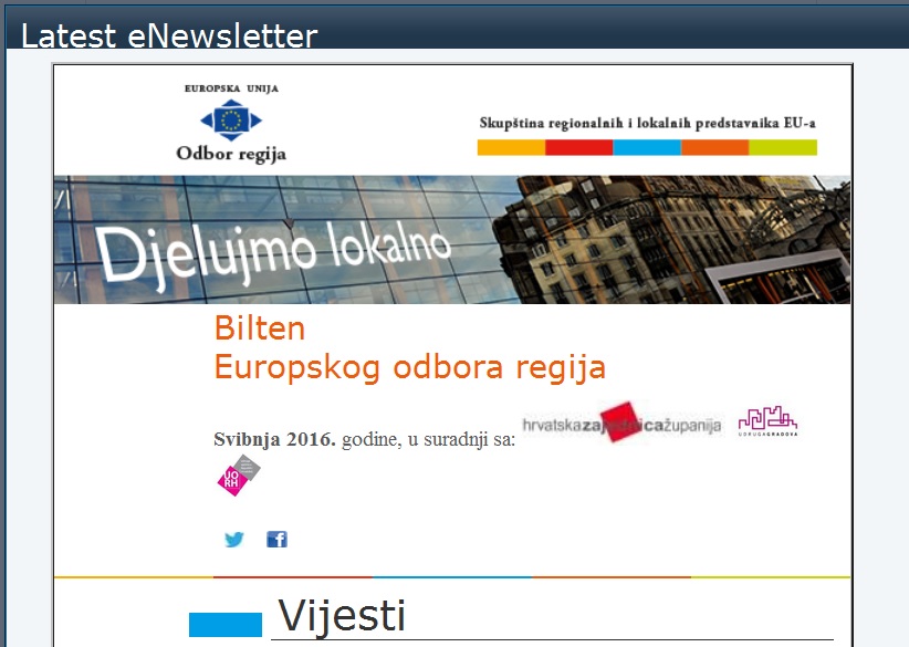 Svibanjski broj biltena Odbora regija – online!