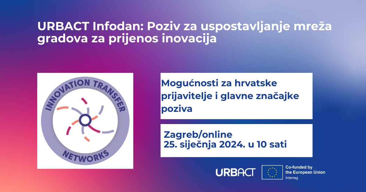 URBACT Infodan (25. siječnja u Zagrebu i online)