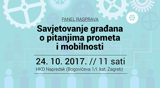 Poziv na panel raspravu “Savjetovanje građana o pitanjima prometa i mobilnosti”