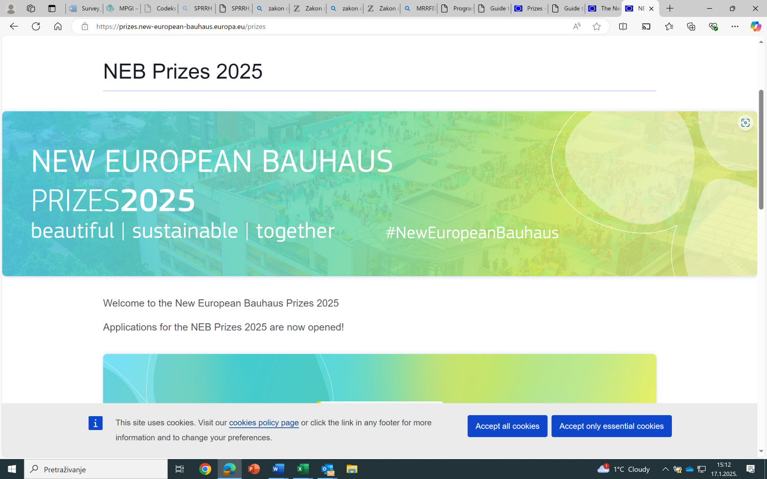 Natječaj za Nagrade Novog europskog Bauhausa za 2025. godinu