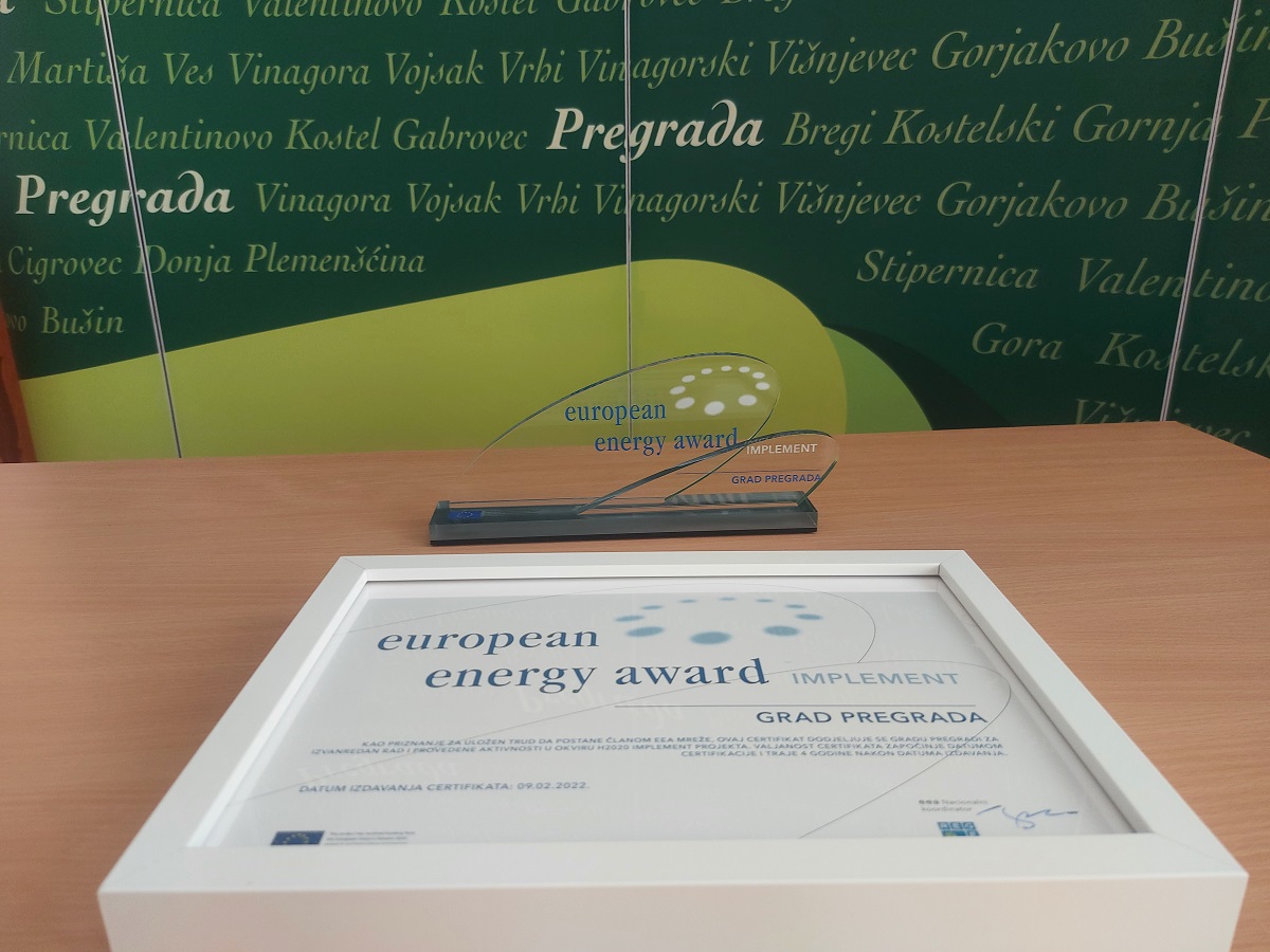 Gradu Pregradi uručena nagrada European Energy Award