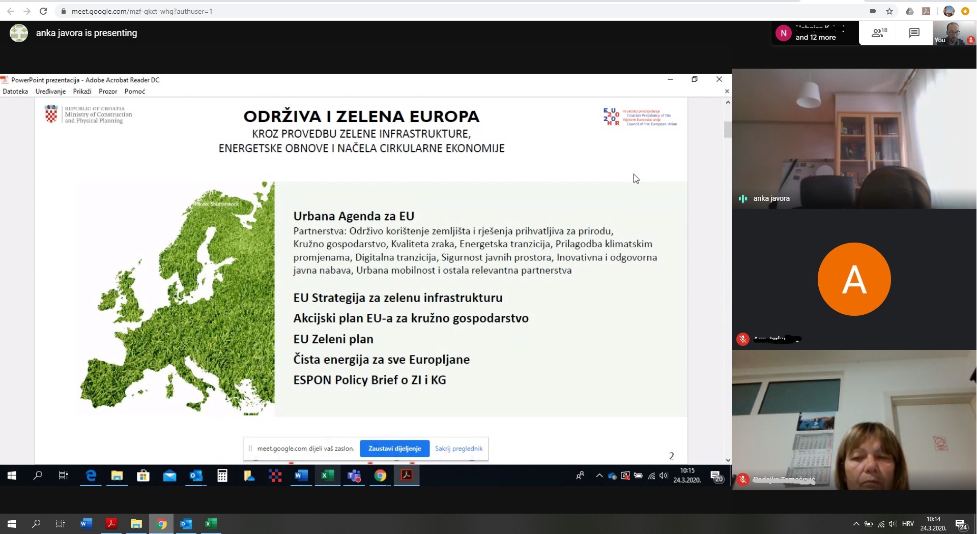 Osnove programa Zelena infrastruktura i Kružno gospodarenje zgradama