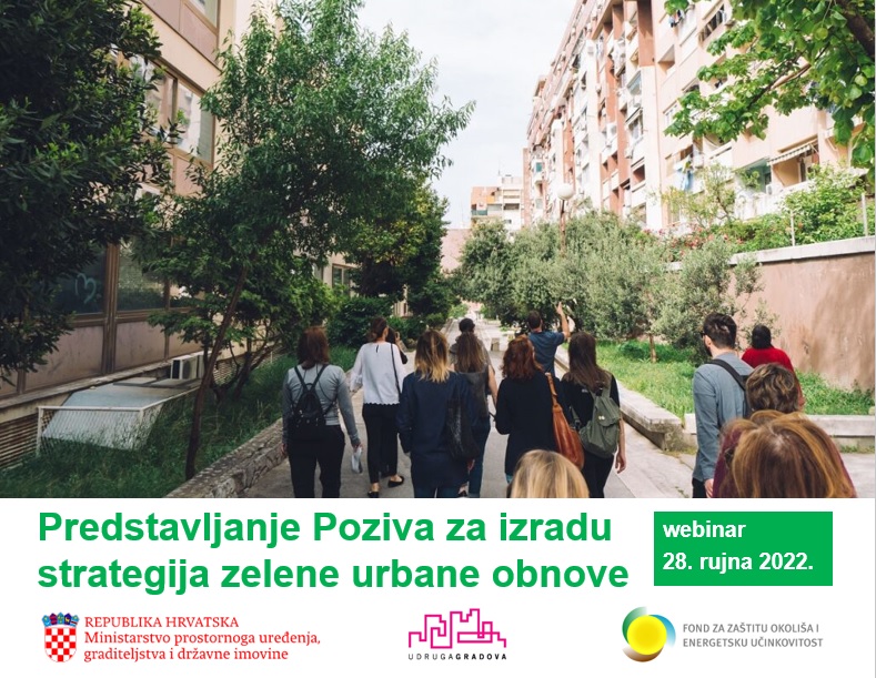 Prezentacije s webinara o pozivu za izradu strategija zelene urbane obnove